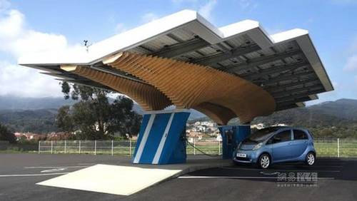 标致建智能太阳能充电站 可同时用7辆车